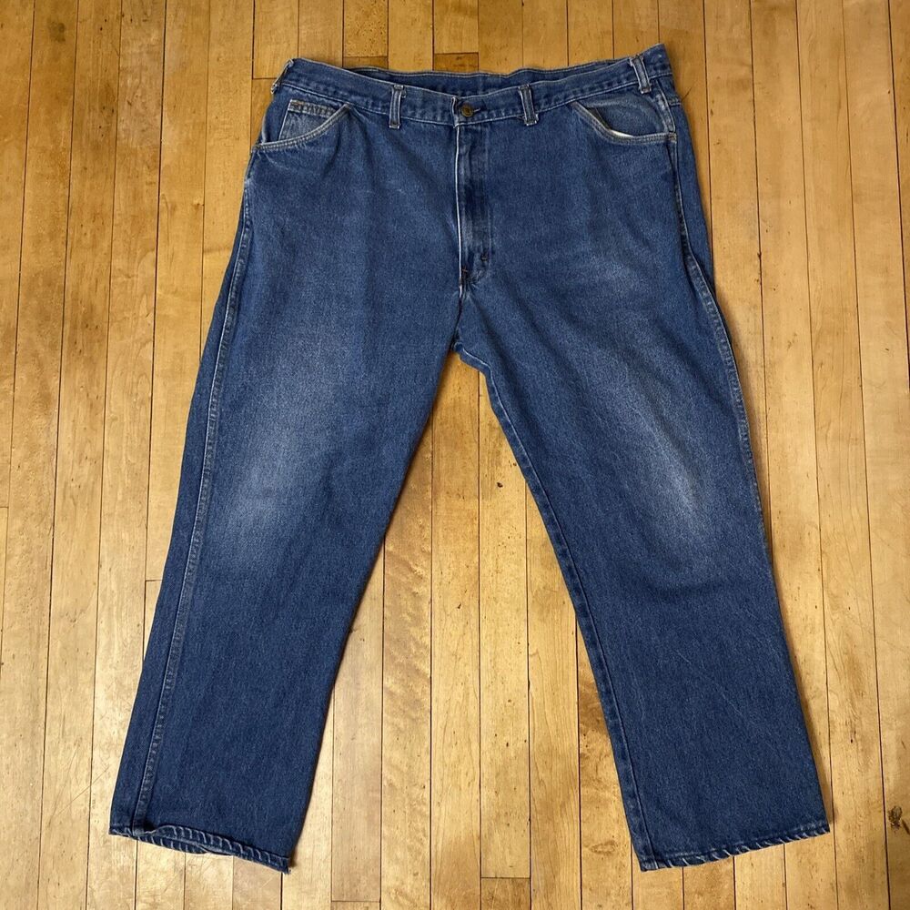 Saddle King Vintage Blue Jeans Men’s 42x34 Made In USA Regular Wash